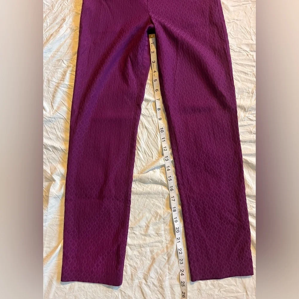 Margaret M Slimming Pants Purple High-Waisted Legging Size Medium - Picture 8 of 10